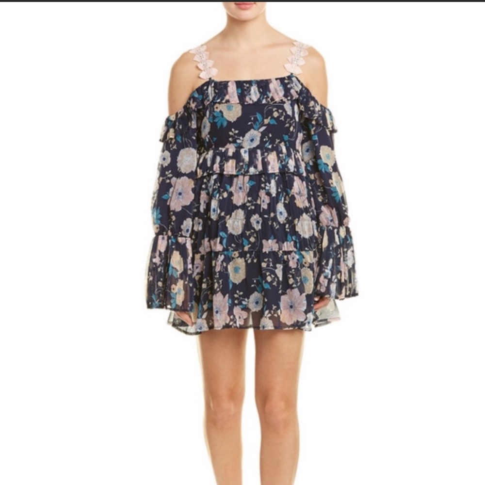 Foxiedox Brylee Lace Strap Mini Dress